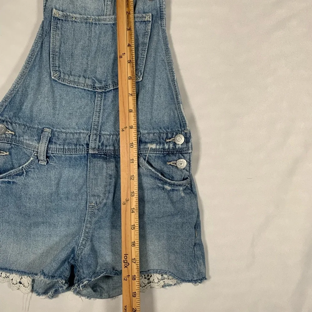 Old Navy Light Blue Denim Short Overalls